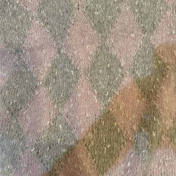 South Wool Hand Knit Mohair Pastel Cardigan Size L - Picture 5 of 10